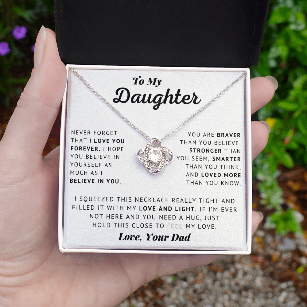 Personalized To My Daughter Necklace From Mom Dad Never Forget How Much I  Love You Daughter Birthday Christmas Graduation Customized Gift Box Message  Card - Teecentury.com